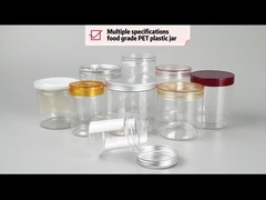 PET واضح حلوى كوكي جرة 1500 مل تغليف أغذية العسل