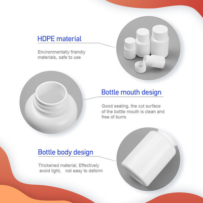 مخصص الغذاء الصف البلاستيك حبة زجاجة برغي غطاء زجاجة الطب HDPE