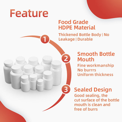 مخصص الغذاء الصف البلاستيك حبة زجاجة برغي غطاء زجاجة الطب HDPE