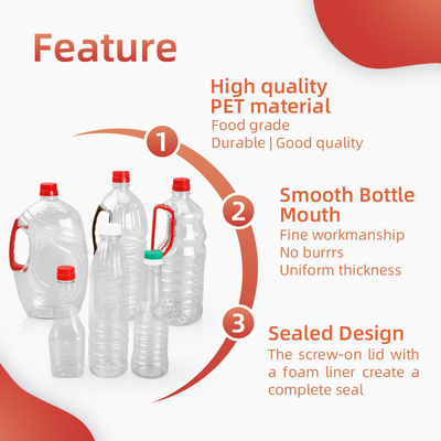 PET 760ml حاوية زجاجة زيت الطهي البلاستيكية الغذاء الصف طويلة العنق