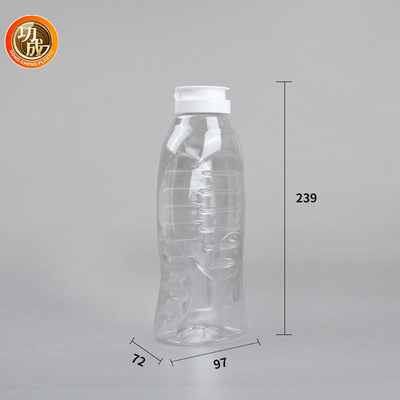 PET زجاجات ضغط البلاستيك مع غطاء الغذاء الصف العلوي