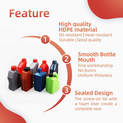 1L 2L HDPE زيت المحرك زجاجات فارغة زجاجة زيت المحرك البلاستيكية