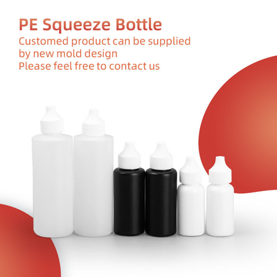 قطرة العين الزجاجة البلاستيكية الواضحة دواء Hdpe زجاجة قطرة سائل