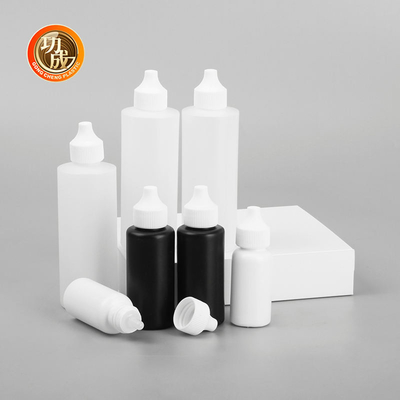 زجاجات المضغ PE البلاستيكية 120Ml صلصة صبغة زيت الشعر الناعمة تدوير مفتوح تطبيق غطاء التوزيع