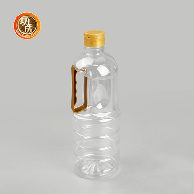 مسدس على غطاء زيت الطهي البلاستيك زجاجة طعام الصف التوابل التعبئة والتغليف مخصصة 1000ml-1800ml