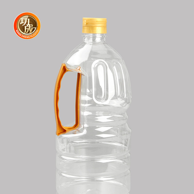 زجاجات الصوص البلاستيكية الواضحة السطح الغذائي 1000ml-1800ml سعة