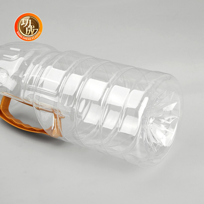 زجاجات الصوص البلاستيكية الواضحة السطح الغذائي 1000ml-1800ml سعة